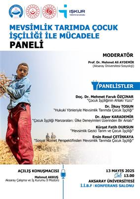 Mevsimlik Tarımda Çocuk İşçiliği ile Mücadele